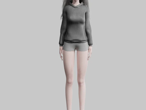 Pretty Basic Woman V36102 3D Model
