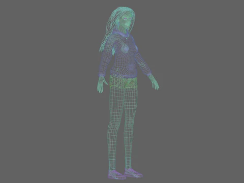 Pretty Basic Woman V36102 3D Model