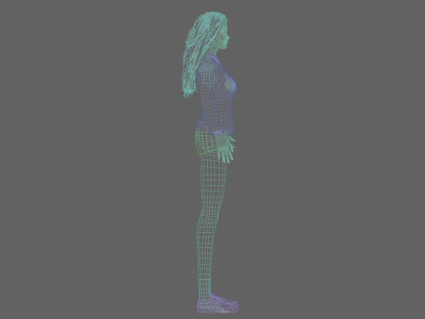 Pretty Basic Woman V36102 3D Model