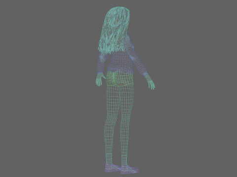 Pretty Basic Woman V36102 3D Model