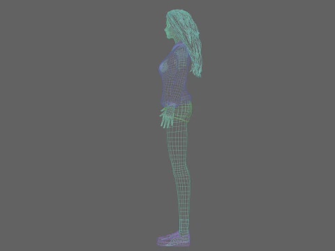 Pretty Basic Woman V36102 3D Model