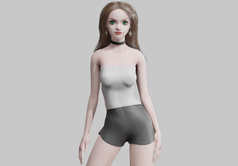 Pretty Beautiful woman V35097 Modelo 3D .c4d .max .obj .3ds .fbx .stl .blend