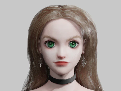 Pretty Beautiful woman V35097 3D Model
