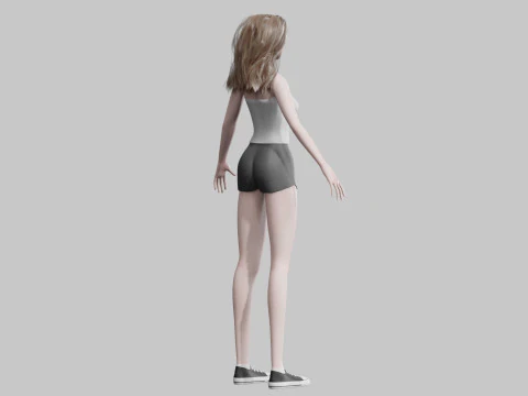 Pretty Beautiful woman V35097 3D Model