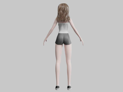 Pretty Beautiful woman V35097 3D Model
