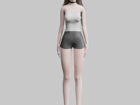 Pretty Beautiful woman V35097 3D Model