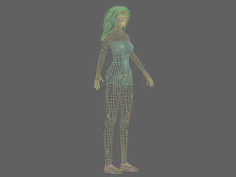 Pretty Beautiful woman V35097 3D Model