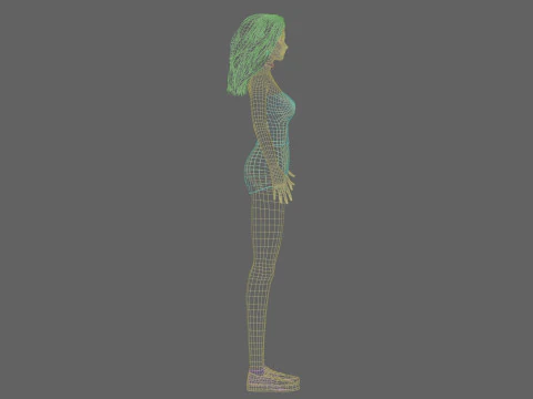 Pretty Beautiful woman V35097 3D Model