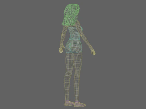 Pretty Beautiful woman V35097 3D Model