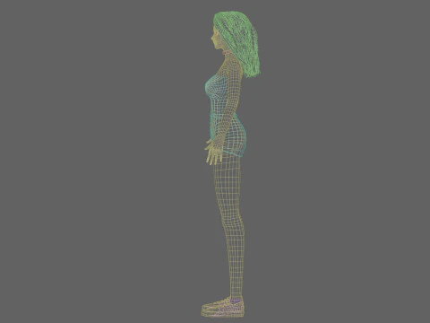 Pretty Beautiful woman V35097 3D Model