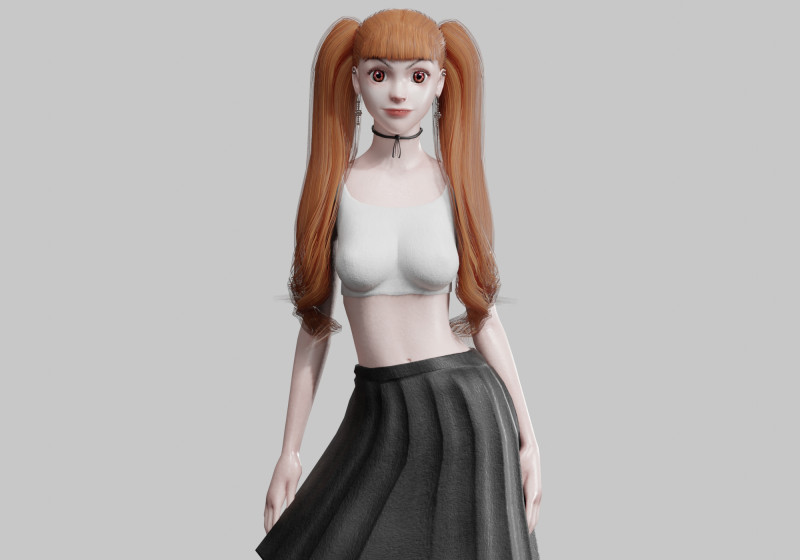 Pretty classic woman V30418 3D-Modell .c4d .max .obj .3ds .fbx .stl .blend
