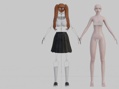 Pretty classic woman V30418 3D-Modell