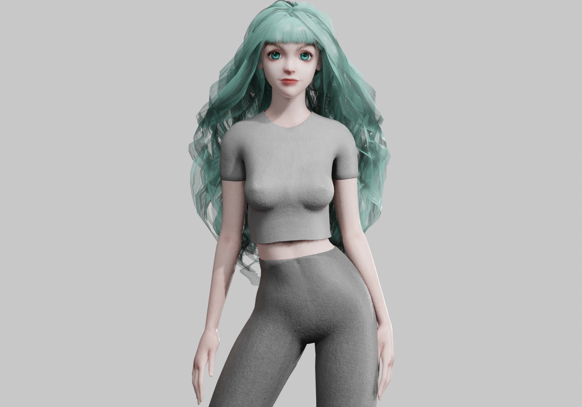 Pretty cool woman V36807 3D Model .c4d .max .obj .3ds .fbx .stl .blend 