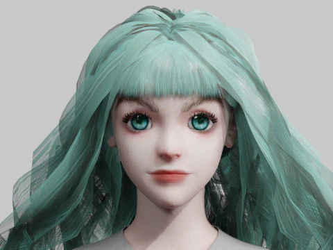 Pretty cool woman V36807 3D Model