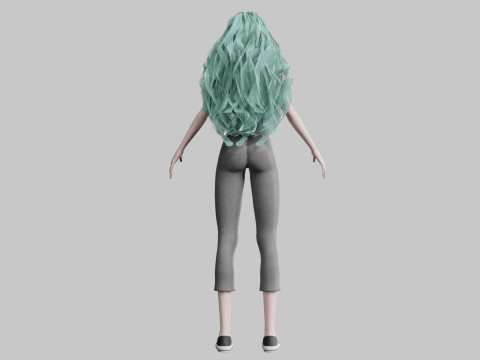 Pretty cool woman V36807 3D Model
