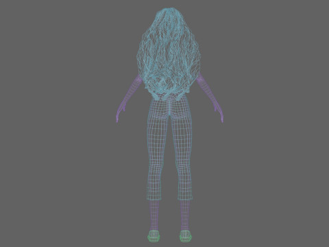 Pretty cool woman V36807 3D Model