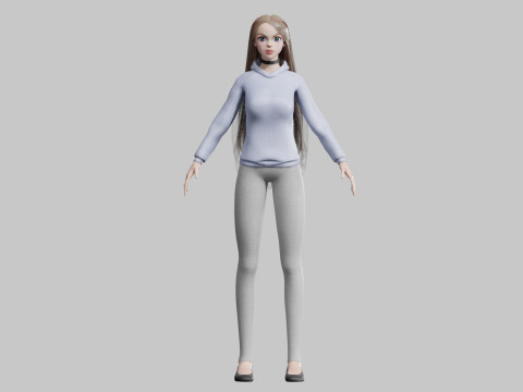 Pretty cute Woman V32321 Modelo 3D