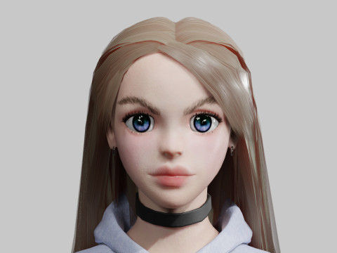 Pretty cute Woman V32321 Modelo 3D