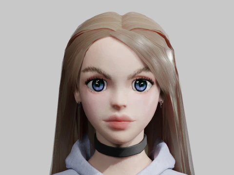 Pretty cute Woman V32321 3D Model