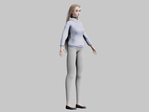 Pretty cute Woman V32321 Modelo 3D