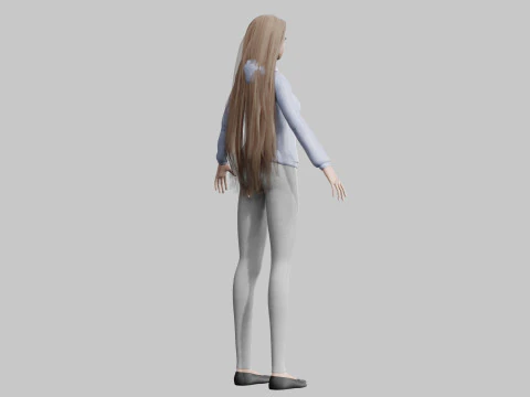 Pretty cute Woman V32321 3D Model
