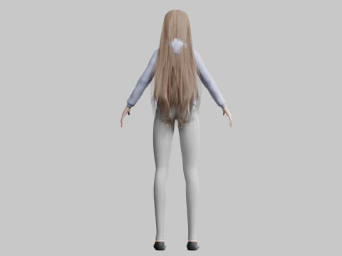 Pretty cute Woman V32321 3D Model
