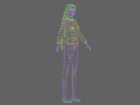 Pretty cute Woman V32321 Modelo 3D