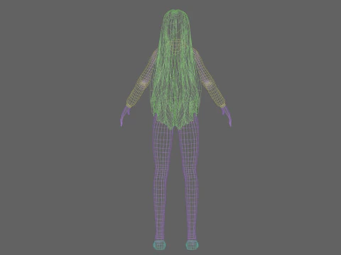 Pretty cute Woman V32321 3D Model
