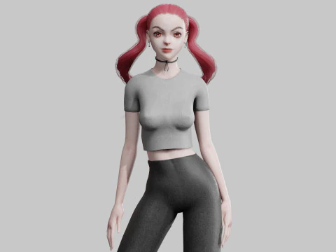 Olduk&ccedil;a Standart Kadın V24173 3D Model