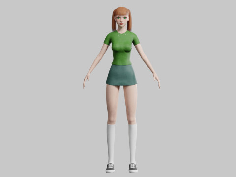 Pretty stylized woman V23241 3D मॉडल