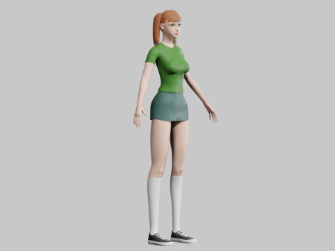 Pretty stylized woman V23241 3D मॉडल