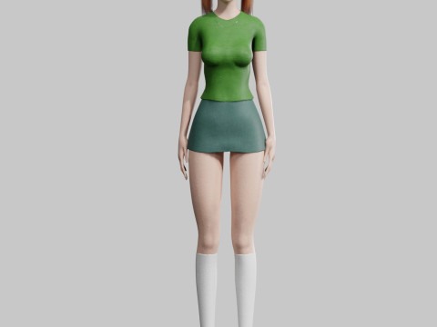 Pretty stylized woman V23241 3D मॉडल