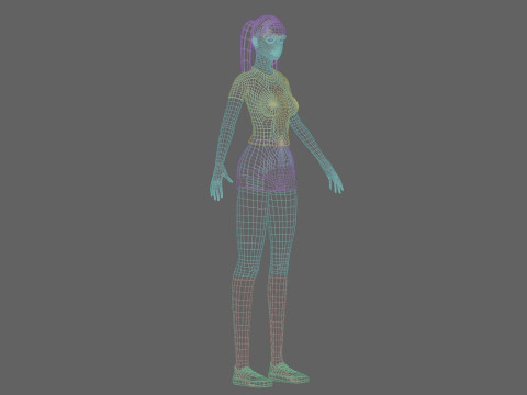 Pretty stylized woman V23241 3D मॉडल
