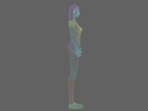 Pretty stylized woman V23241 3D मॉडल