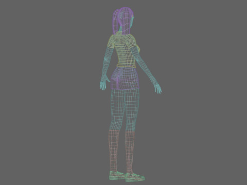 Pretty stylized woman V23241 3D मॉडल