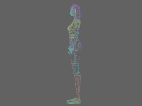 Pretty stylized woman V23241 3D मॉडल