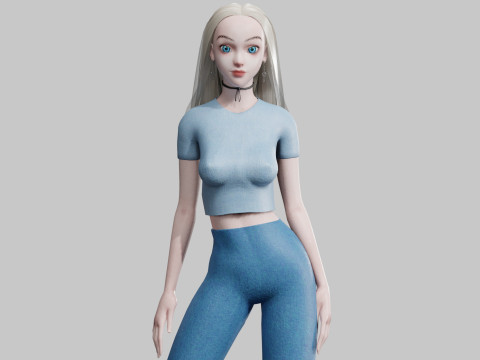 Pretty teen Woman V28799 3D Model