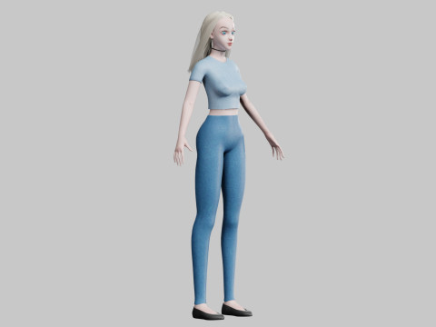 Pretty teen Woman V28799 3D Модель
