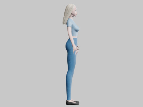 Pretty teen Woman V28799 3D Модель