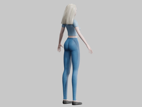 Pretty teen Woman V28799 3D Модель