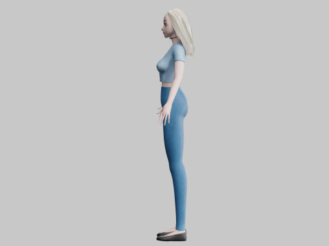 Pretty teen Woman V28799 3D Модель