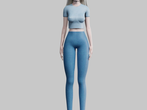 Pretty teen Woman V28799 3D Модель