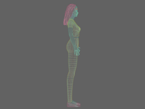 Pretty teen Woman V28799 3D Модель