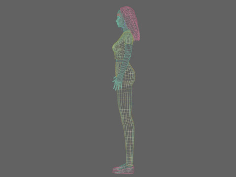 Pretty teen Woman V28799 3D Модель