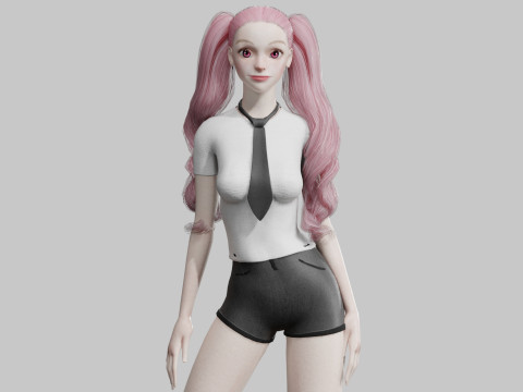 Pretty Young woman V35322 3D Model