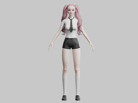Pretty Young woman V35322 3Dモデル