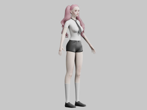 Pretty Young woman V35322 3Dモデル