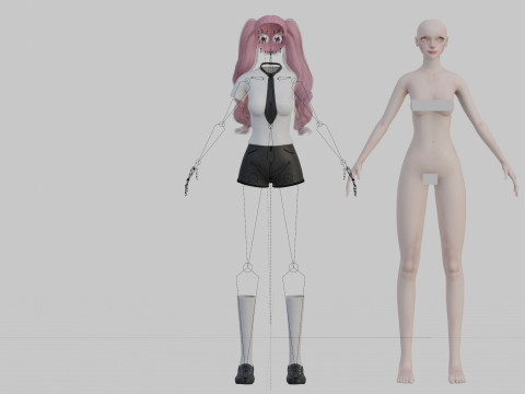 Pretty Young woman V35322 3Dモデル