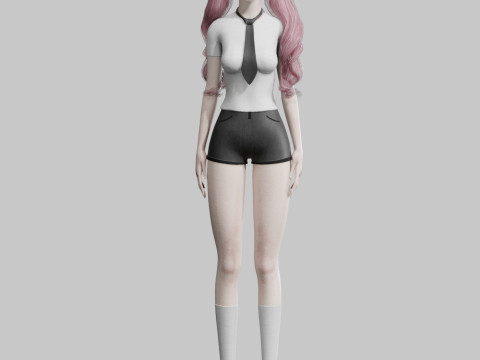 Pretty Young woman V35322 3Dモデル