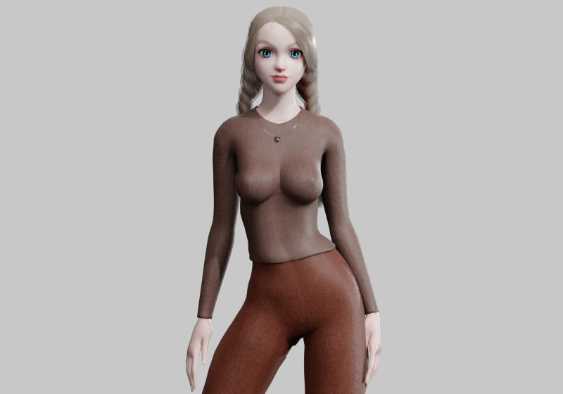 Standard cute Woman V29413 3D मॉडल .c4d .max .obj .3ds .fbx .stl .blend